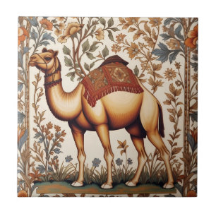 Elegantes Kamel William Morris Inspiriert Floral Fliese