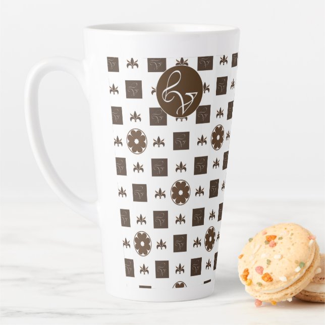 Elegantes kariertes Muster Milchtasse (Beispiel)