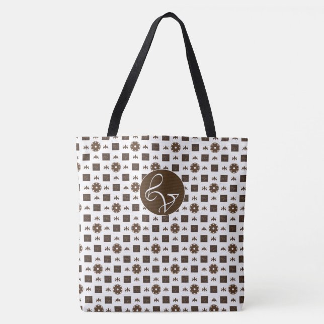 Elegantes kariertes Muster Tasche (Vorderseite)