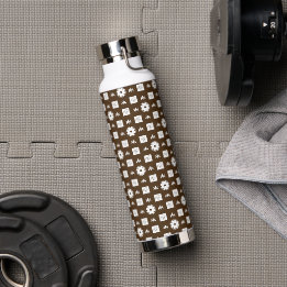 Elegantes, kariertes Muster Wasserflasche Trinkflasche