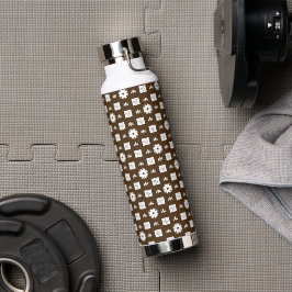 Elegantes, kariertes Muster Wasserflasche Trinkflasche