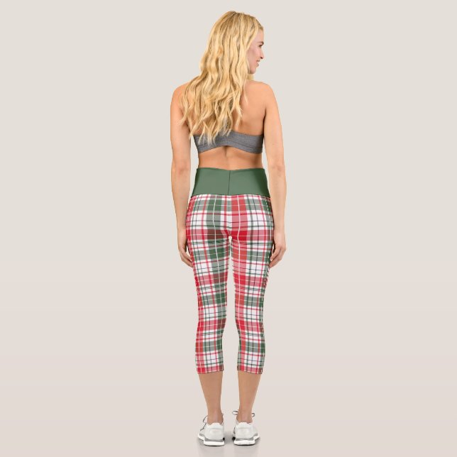 Elegantes Karo der Raute Capri Leggings (Rückseite)