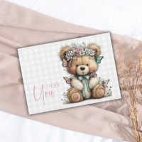 Elegantes Karo-Teddy-Blumen-Daisy-Baby-Shower