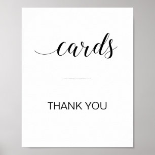 Elegantes Kartenablage-Box-Tischschild Poster