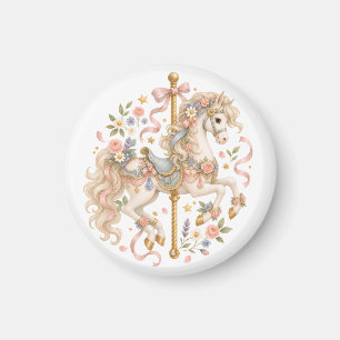 Elegantes Karussellpferd Französisches Märchen Magnet