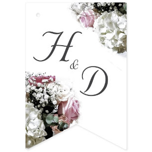 Elegantes katholisches Brautparty-Blumenbanner Wimpelkette