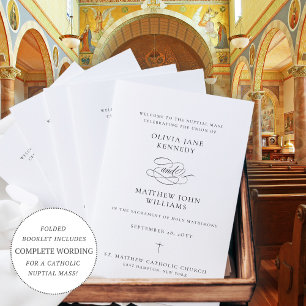 Elegantes katholisches Hochzeitsfeierprogramm