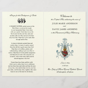 Elegantes katholisches Hochzeitsprogramm