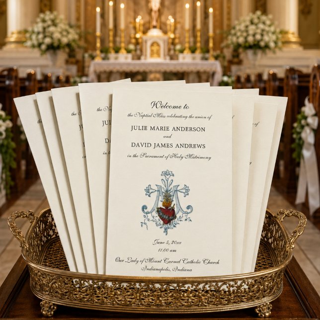 Elegantes katholisches Hochzeitsprogramm (Von Creator hochgeladen)