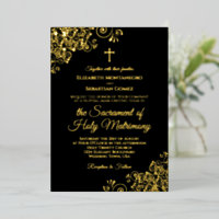 Elegantes katholisches klassisches Schwarzes Gold