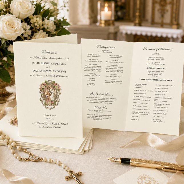 Elegantes katholisches Programm für Hochzeiten in  (Von Creator hochgeladen)
