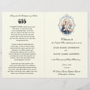Elegantes katholisches Programm zur Hochzeit latei