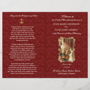 Elegantes katholisches Programm zur Hochzeit latei