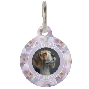 Elegantes Katzenliebhaber-Geschenk Rosen-Motiv Haustiermarke