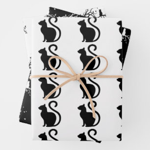 Elegantes Katzenverpackungspapier Geschenkpapier Set