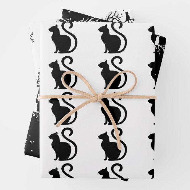 Elegantes Katzenverpackungspapier Geschenkpapier Set (Beispiel)