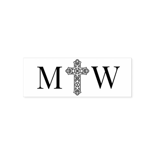 Elegantes keltisches Knoten Cross Couple 2 Init Mo Permastempel (Design)