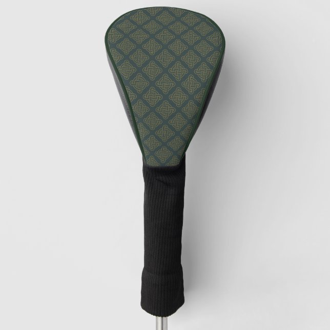 Elegantes keltisches Knoten-Muster Golf Headcover (Vorderseite)