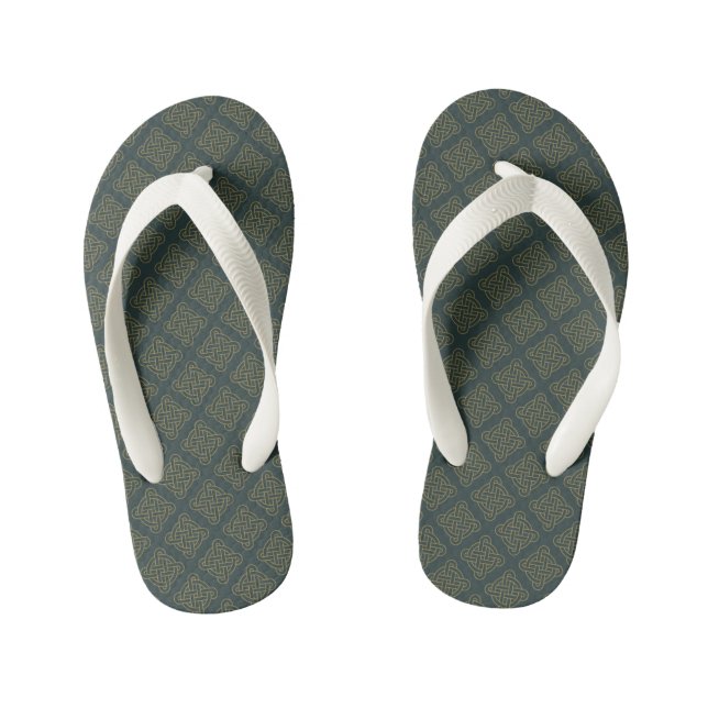 Elegantes keltisches Knotmuster Kinderbadesandalen (Fußbett)