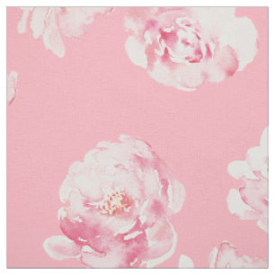 Elegantes Kinderzimmer Rosa Wasserfarben Blumenmus Stoff