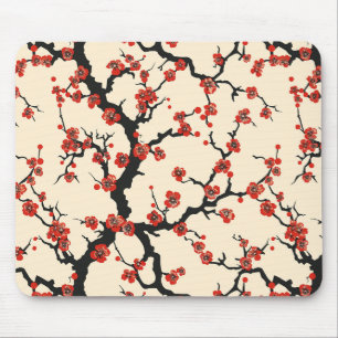 Elegantes Kirschblüten-Nahtlosmuster Mousepad