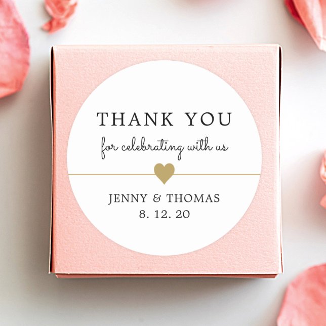 Elegantes, klares Imitat Goldenes Herz Runder Aufkleber (Von Creator hochgeladen)