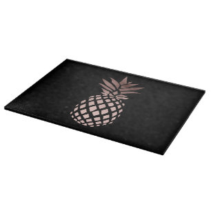 elegantes klares Imitat-Rosen-Goldtropische Ananas Schneidebrett