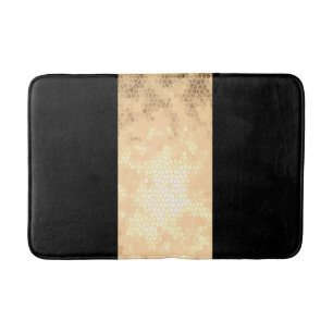 elegantes klares Imitatgold und schwarze Streifen Badematte