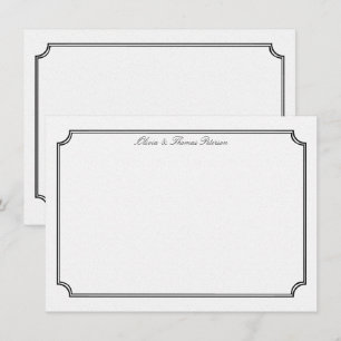 Elegantes, klassisches Anwesen-Hochzeitscouch Mitteilungskarte