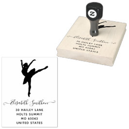 Elegantes klassisches Ballet Dancer Personal Stati Gummistempel