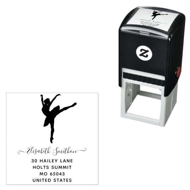 Elegantes klassisches Ballet Dancer Personal Stati Permastempel (Beispiel)
