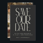 Elegantes klassisches Black Simple Modern Trendy F Save The Date<br><div class="desc">Elegantes klassisches Black Simple Modern Trendy Foto Save the Date</div>