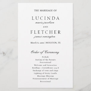 Elegantes klassisches formelles Budget-Hochzeitspr Flyer