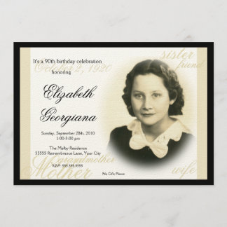 Elegantes klassisches Foto Einladung 2