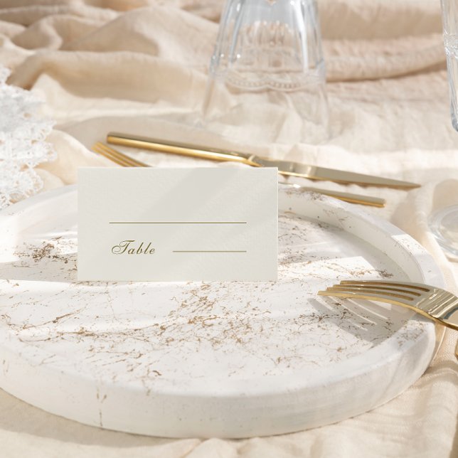 Elegantes klassisches Golden Wappen Monogram Weddi Platzkarte (Von Creator hochgeladen)