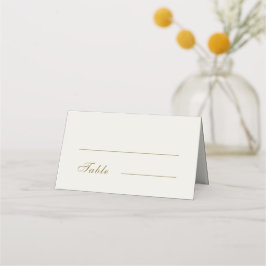 Elegantes klassisches Goldenes Monogramm geklappt Platzkarte