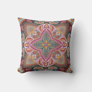 Elegantes, klassisches Lila Paisley-Muster Kissen