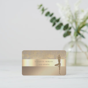 Elegantes, klassisches, modernes goldenes Glitter- Visitenkarte