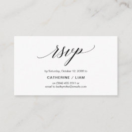Elegantes klassisches, Navy Blue Script, Party UAW Begleitkarte