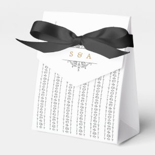 Elegantes klassisches Oldtimer-Hochzeitsmonogramm Geschenkschachtel