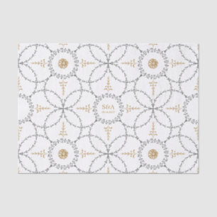 Elegantes klassisches Oldtimer-Hochzeitsmonogramm Seidenpapier