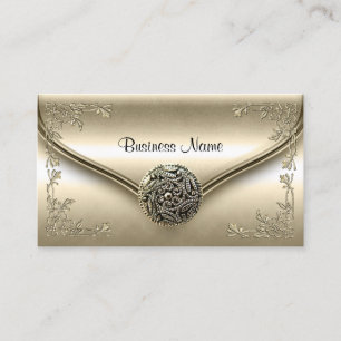 Elegantes klassisches Profil Business Sepia Creme  Visitenkarte