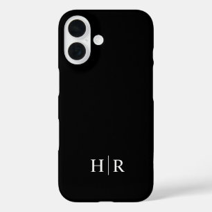 Elegantes Klassisches Schwarz Modernes Minimalisti iPhone 16 Hülle