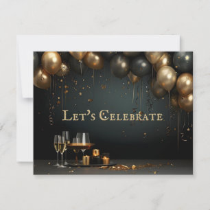 Elegantes klassisches Silvester-Party laden ein Einladung