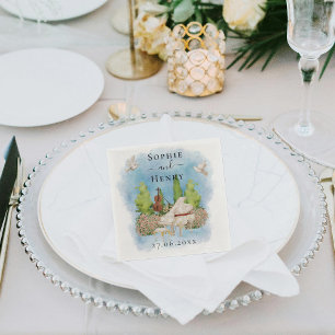Elegantes Klavier Geigen-Blume tauben Hochzeit Lu Serviette