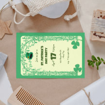 Elegantes Kleeblatt Dekoration Rahmen St. Patricks