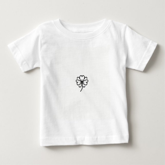 Elegantes Kleeblatt-Design für St. Patrick's Baby T-shirt (Vorderseite)