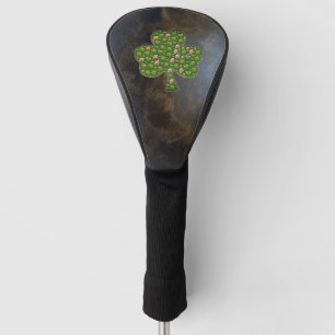 Elegantes Kleeblatt, klebriger Lederlook Golf Headcover