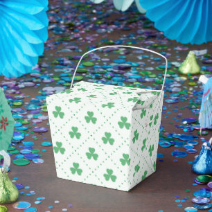Elegantes Kleeblatt-Muster Take Out 2x2x2,75 Geschenkschachtel