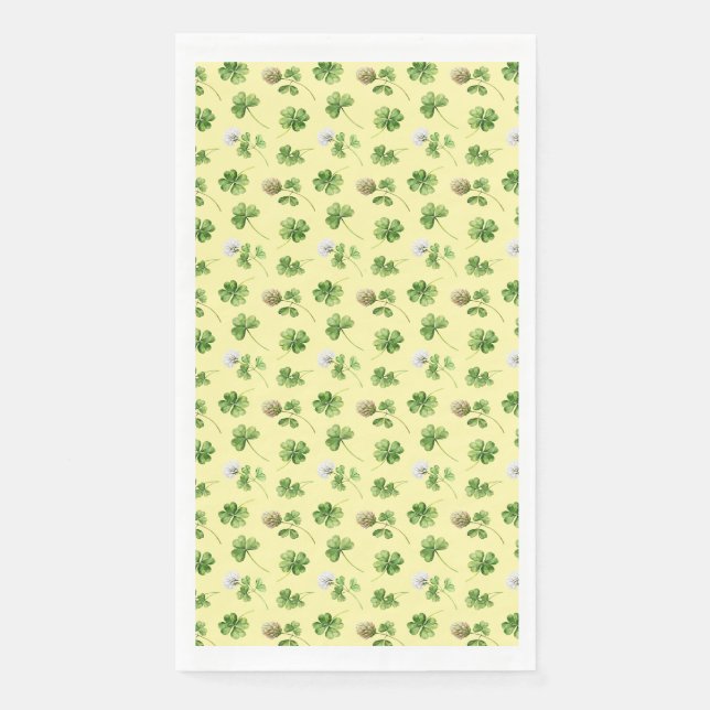 elegantes Kleeblatt Paper Napkin Serviette (Vorderseite)